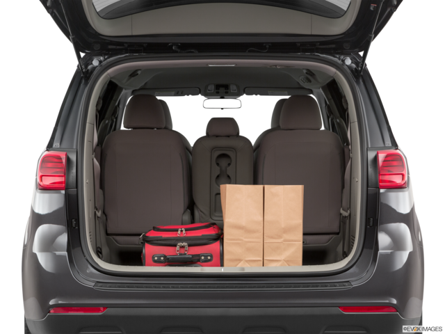 2020 kia sedona cargo area with stuff