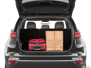 2020 kia sportage cargo area with stuff