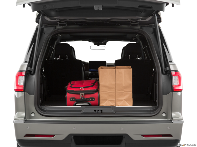 2020 lincoln navigator cargo area with stuff