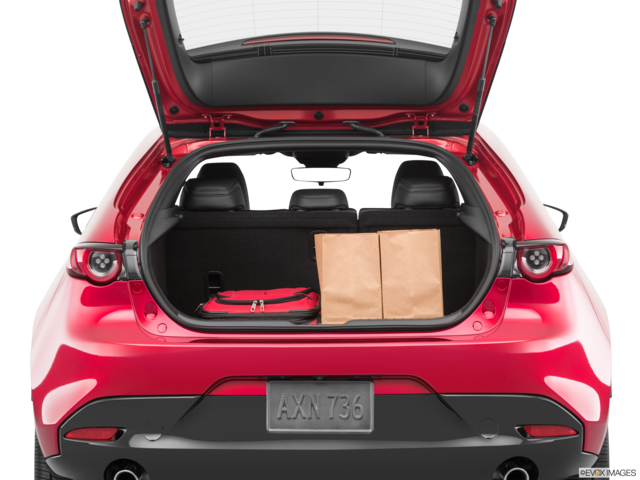 2020 mazda mazda3 cargo area with stuff