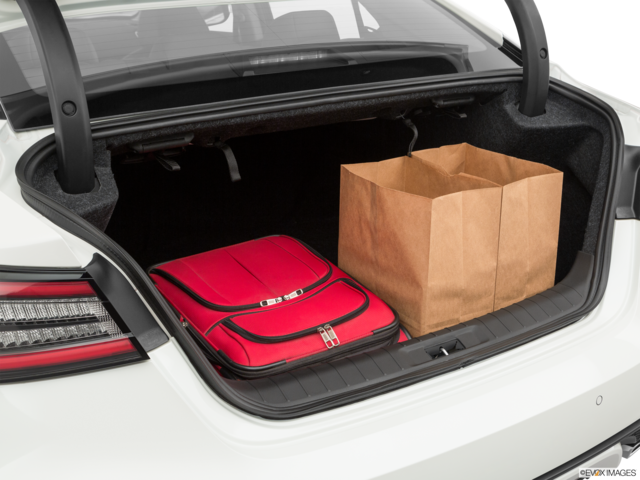 2020 nissan maxima cargo area with stuff