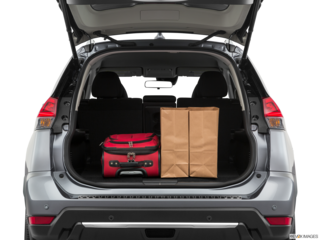 2020 nissan rogue cargo area with stuff