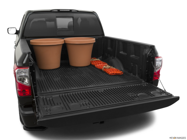 2020 nissan titan cargo area with stuff