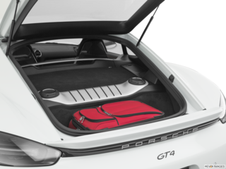 2020 porsche 718-cayman cargo area with stuff