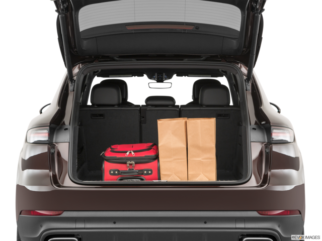 2020 porsche cayenne cargo area with stuff