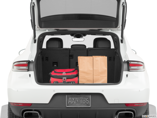 2020 porsche macan cargo area with stuff