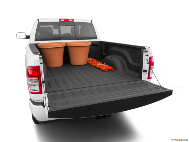 2020 ram 3500 cargo area with stuff