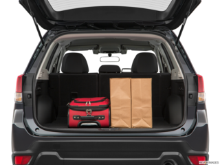 2020 subaru forester cargo area with stuff