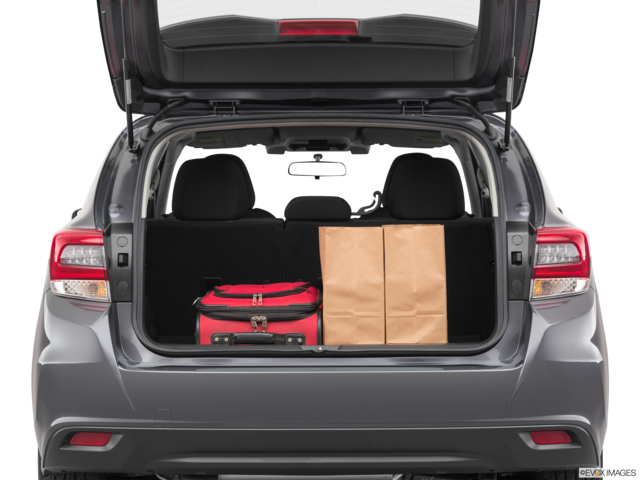 2020 subaru impreza cargo area with stuff