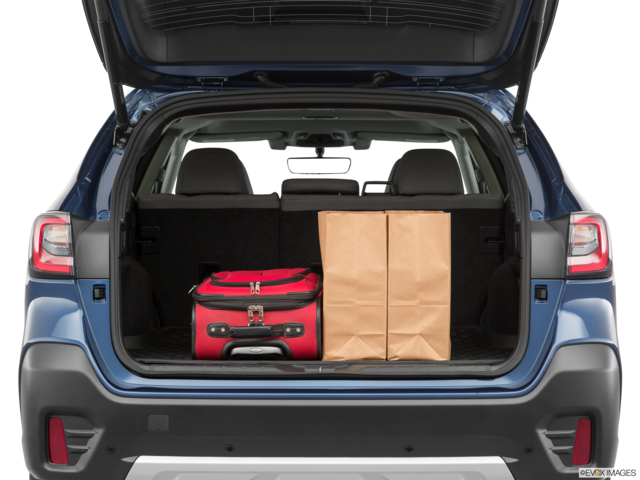 2020 subaru outback cargo area with stuff