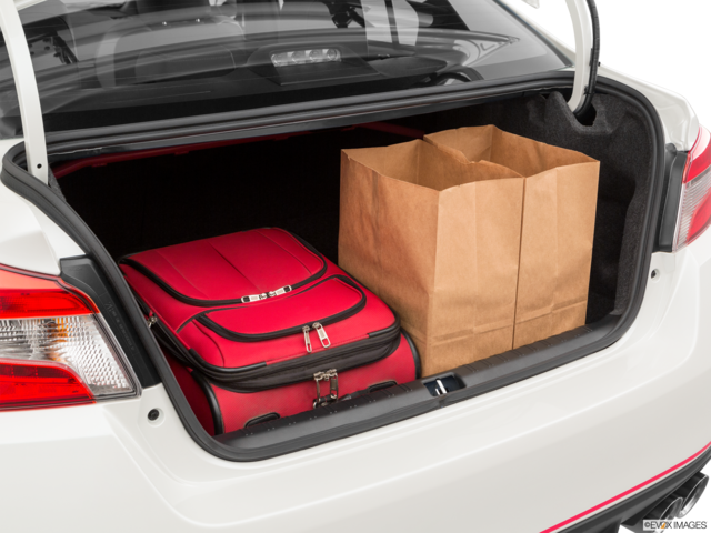 2020 subaru wrx cargo area with stuff