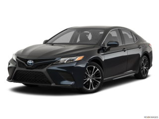 2020 toyota camry-hybrid angled front