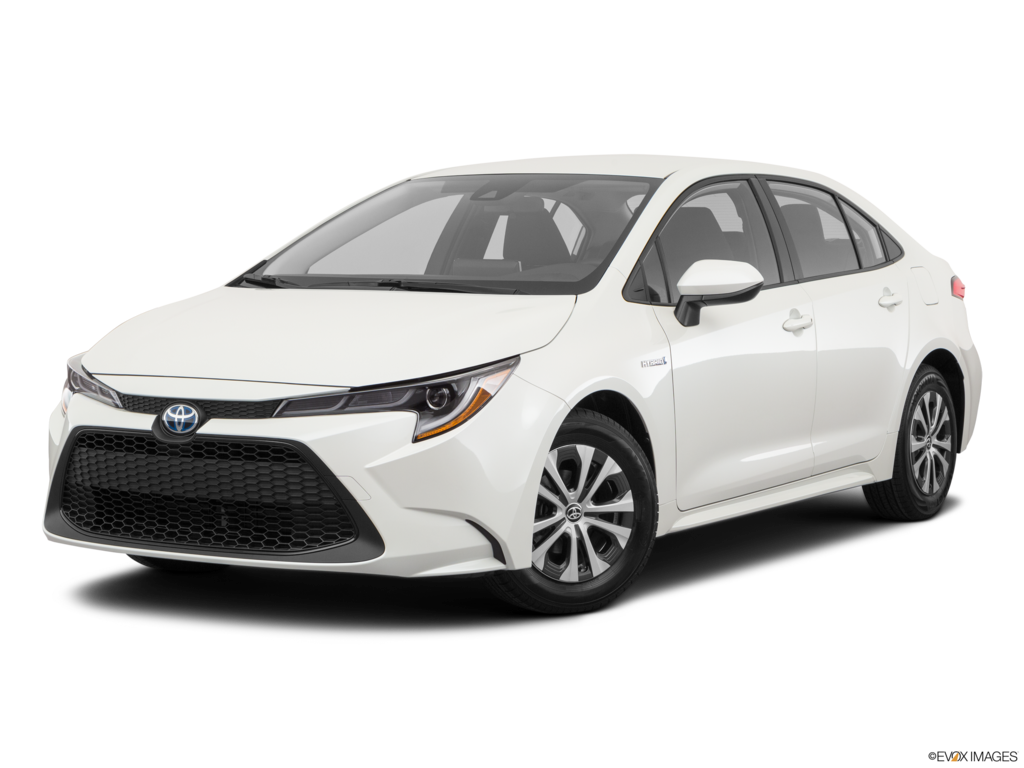 2020 toyota corolla-hybrid angled front