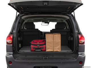 2020 toyota sequoia cargo area with stuff