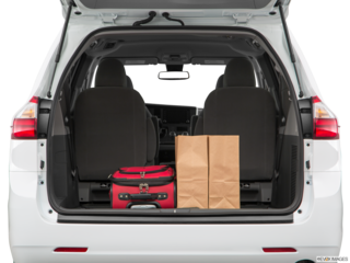 2020 toyota sienna cargo area with stuff