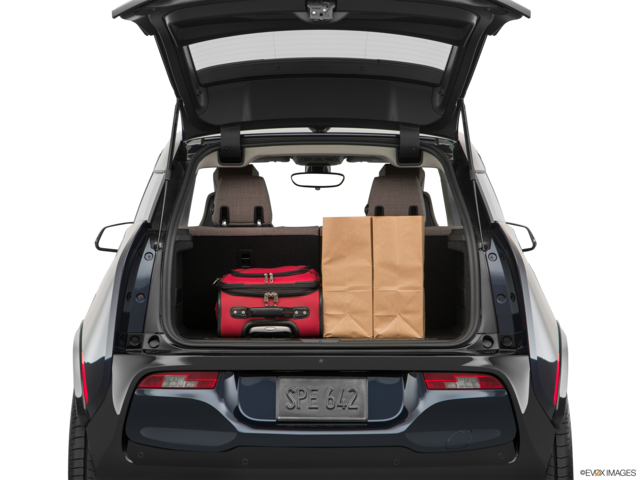 2021 bmw i3 cargo area with stuff
