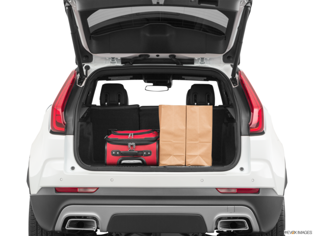 2021 cadillac xt4 cargo area with stuff