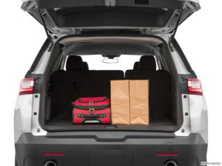 2021 chevrolet traverse cargo area with stuff