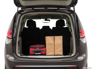 2021 chrysler pacifica cargo area with stuff