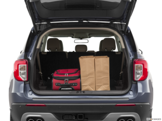 2021 ford explorer cargo area with stuff
