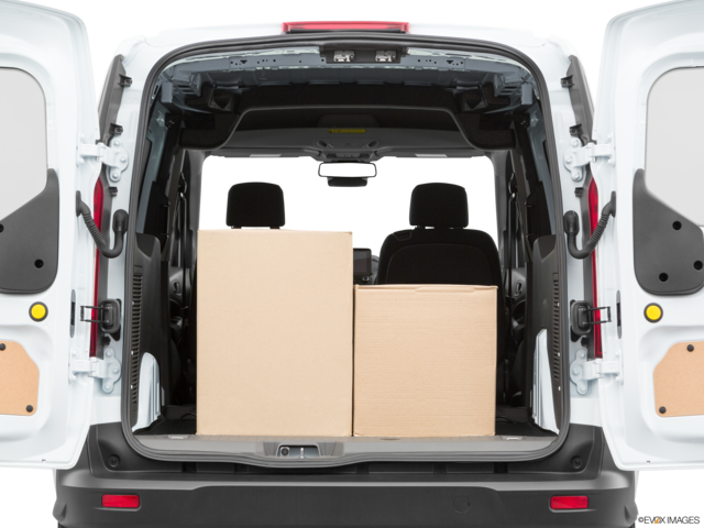 2021 ford transit-connect cargo area with stuff