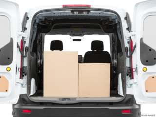 2021 ford transit-connect cargo area with stuff