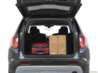 2021 gmc acadia cargo area with stuff