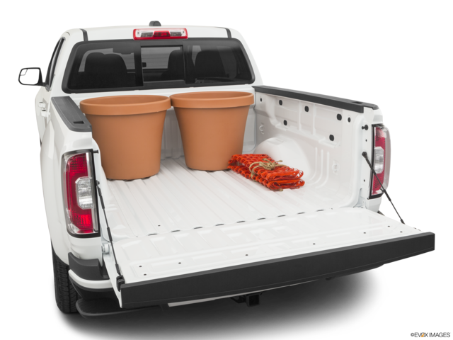2021 gmc canyon cargo area with stuff