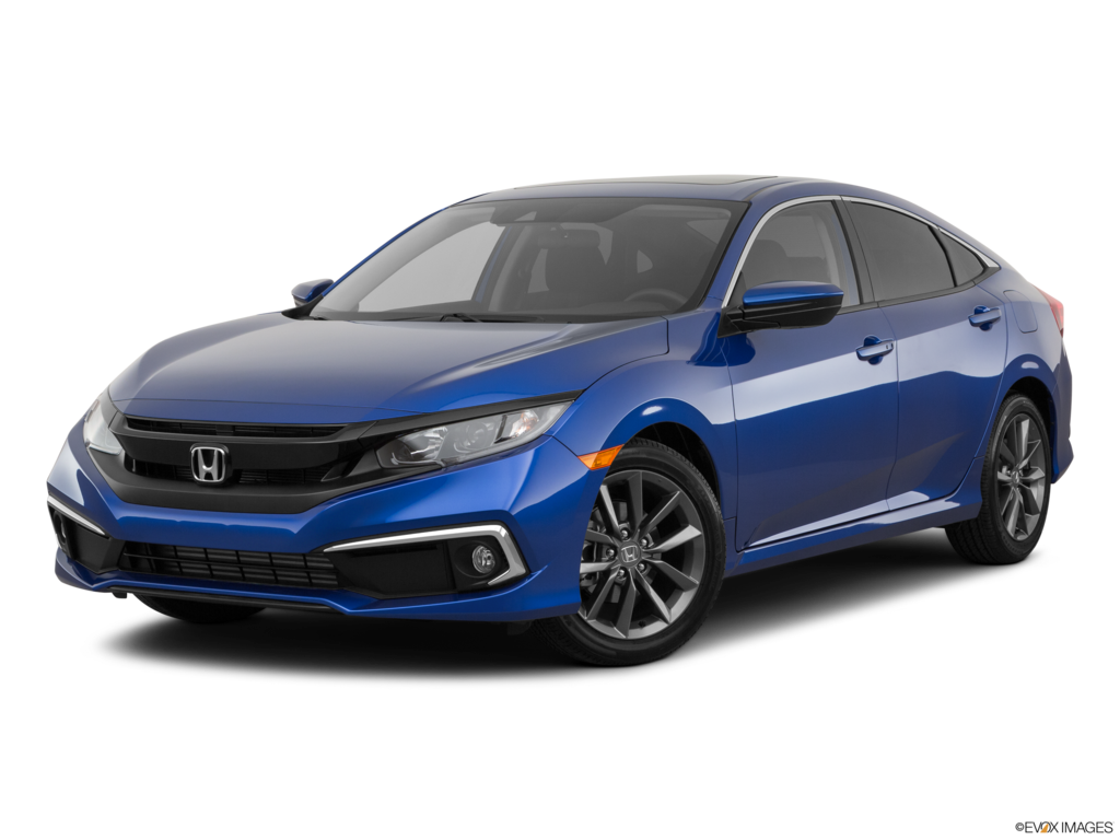 2021 honda civic angled front