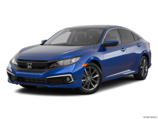 2021 honda civic angled front