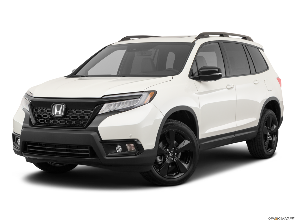 2021 honda passport angled front