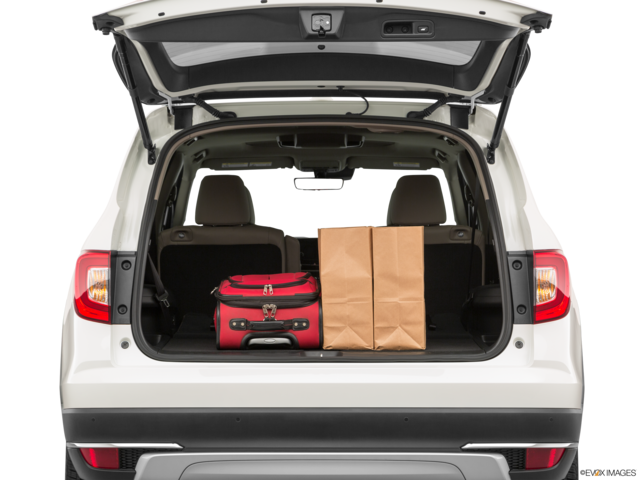 2021 honda pilot cargo area with stuff