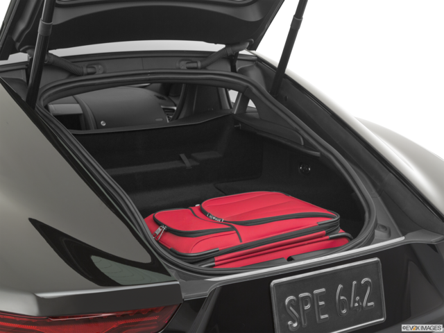 2021 jaguar f-type cargo area with stuff