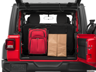 2021 jeep wrangler cargo area with stuff