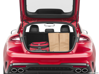 2021 kia stinger cargo area with stuff