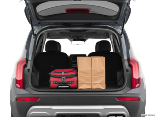 2021 kia telluride cargo area with stuff