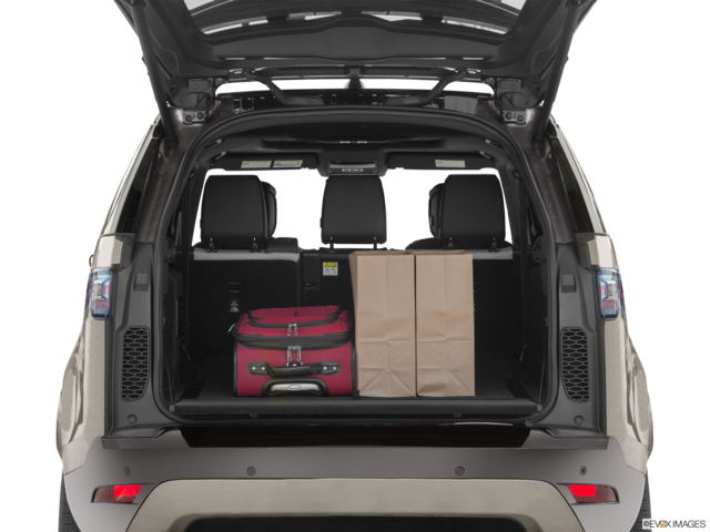 2021 land-rover discovery cargo area with stuff