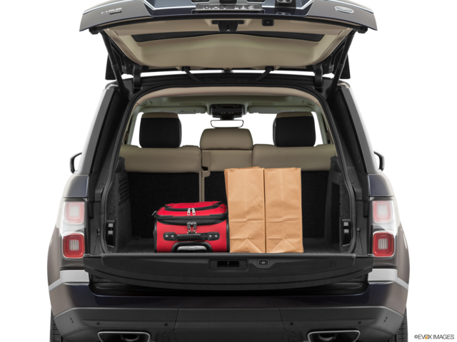 2021 land-rover range-rover cargo area with stuff