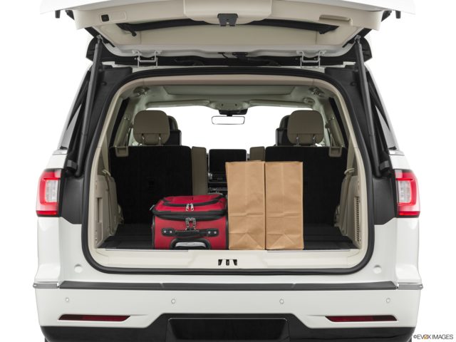 2021 lincoln navigator-l cargo area with stuff