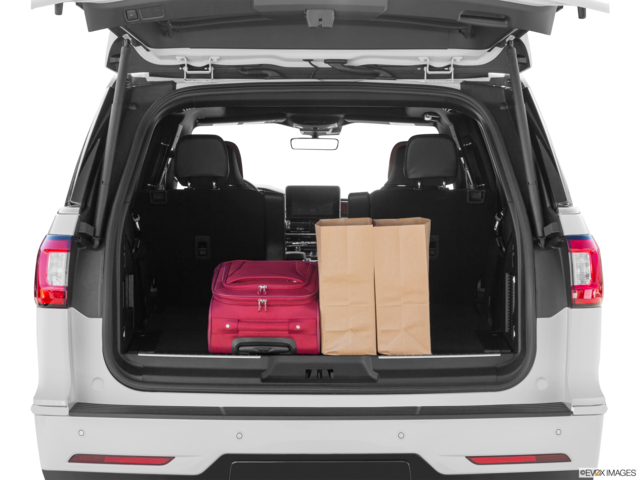 2021 lincoln navigator cargo area with stuff