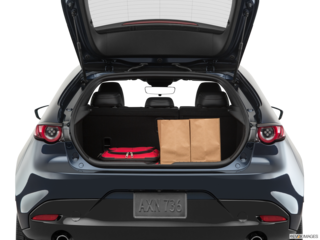 2021 mazda mazda3 cargo area with stuff