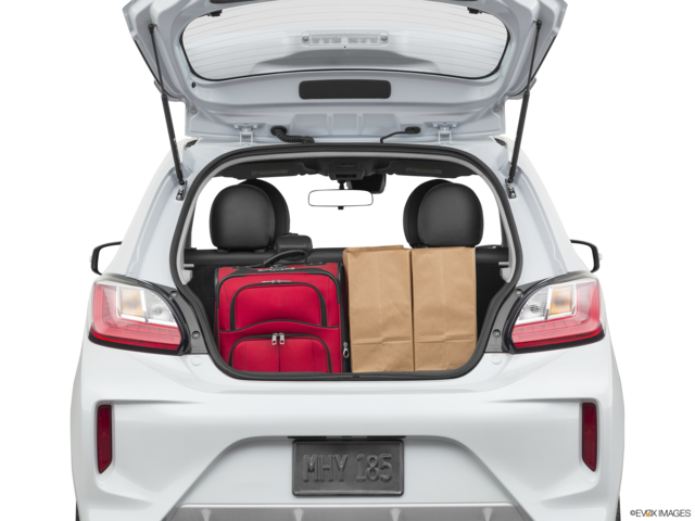 2021 mitsubishi mirage cargo area with stuff