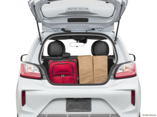 2021 mitsubishi mirage cargo area with stuff