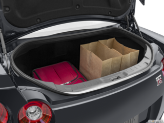 2021 nissan gt-r cargo area with stuff
