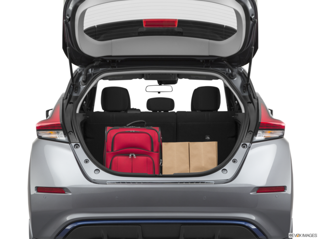 2021 nissan leaf cargo area with stuff