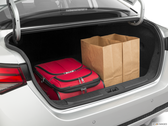 2021 nissan sentra cargo area with stuff