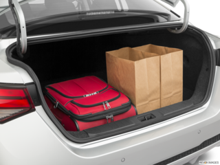 2021 nissan sentra cargo area with stuff