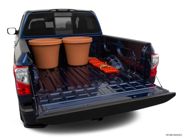 2021 nissan titan cargo area with stuff