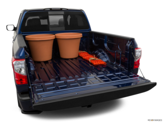 2021 nissan titan cargo area with stuff