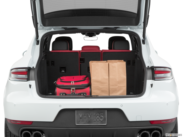 2021 porsche macan cargo area with stuff